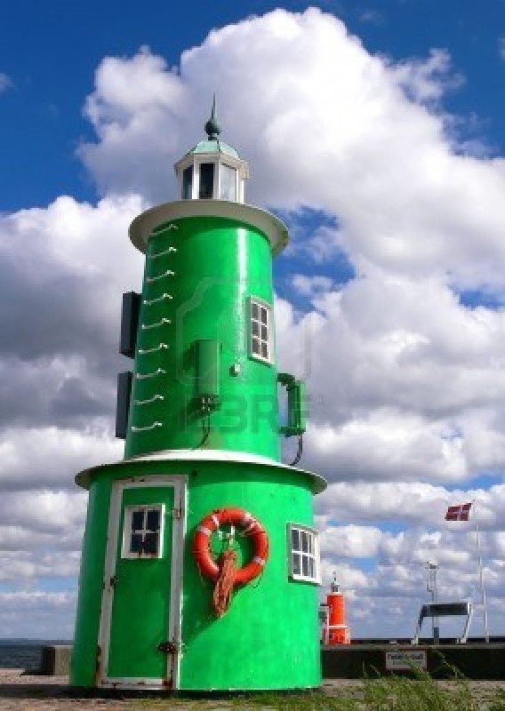 Photo:  The Green and Red Lighthouse